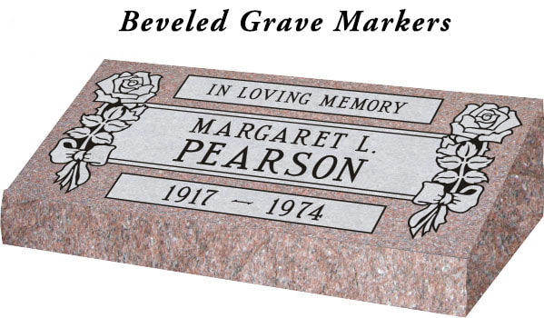 Bevel Grave Markers in South Carolina (SC)
