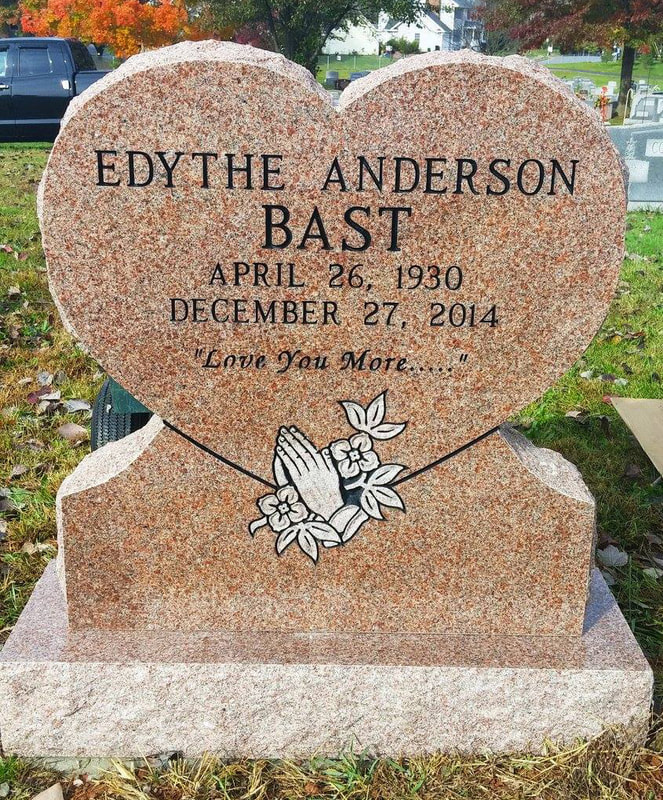 Completed SD 209 Heart Shaped Gravestone